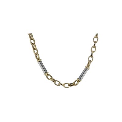 Jewellery 9ct White and Yellow Gold Necklace