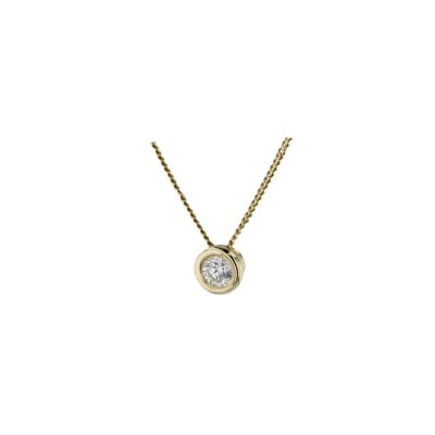 Chains & Necklaces 0.20ct Floating Diamond in 18ct Yellow Gold