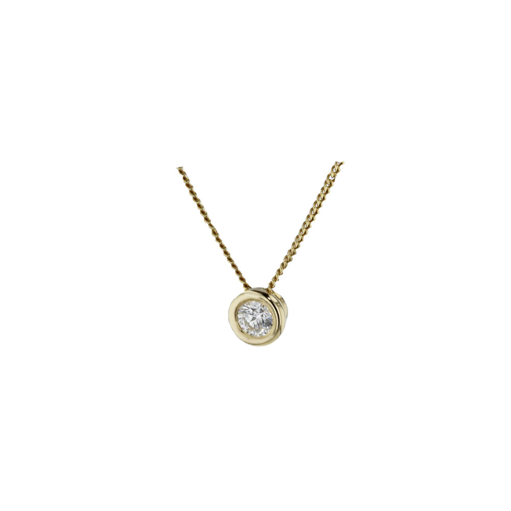 Chains & Necklaces 0.20ct Floating Diamond in 18ct Yellow Gold