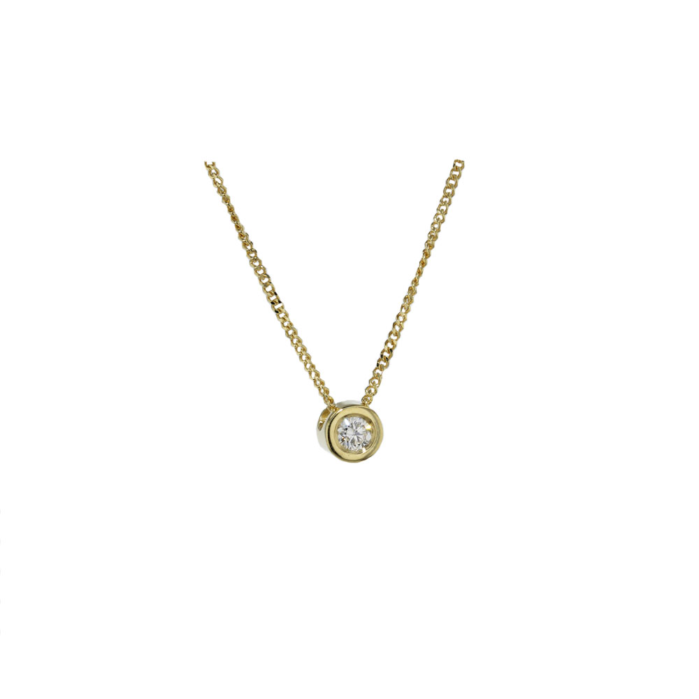Chains & Necklaces 0.10ct Floating Diamond in 9ct Yellow Gold