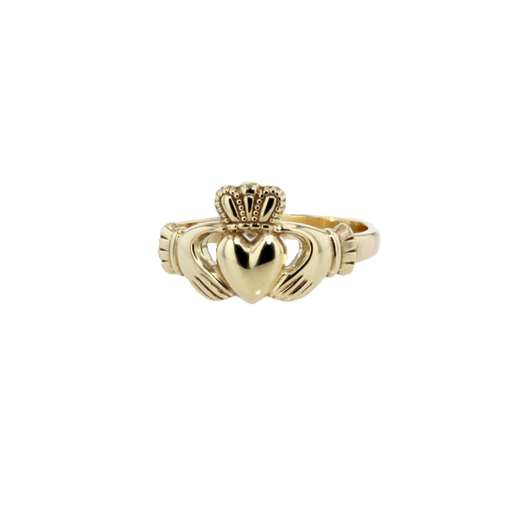 Rings 9ct Yellow Gold Ladies Claddagh Ring