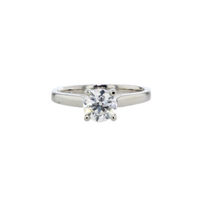 LAB Grown 1ct. Platinum Diamond Solitaire Ring