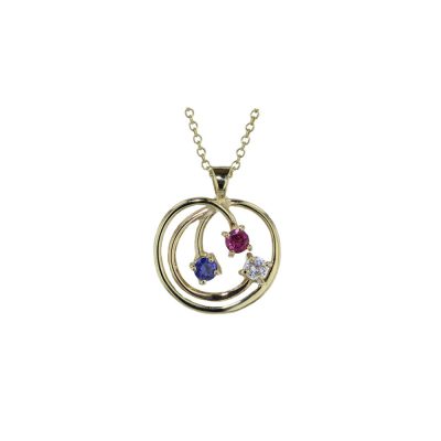 Gold Pendants 9ct Gold Birthstone Gemstone Pendant