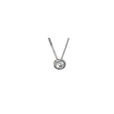 Gold Pendants 0.15ct Floating Diamond Pendant in 9ct White Gold