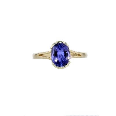 Dress Rings 1.72ct Oval Tanzanite Gold Ring