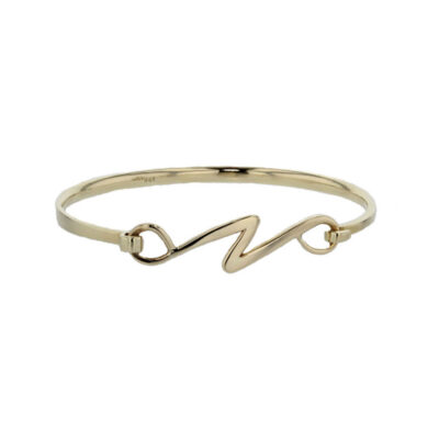 Handmade 9ct Yellow Gold Flip Top Bangle