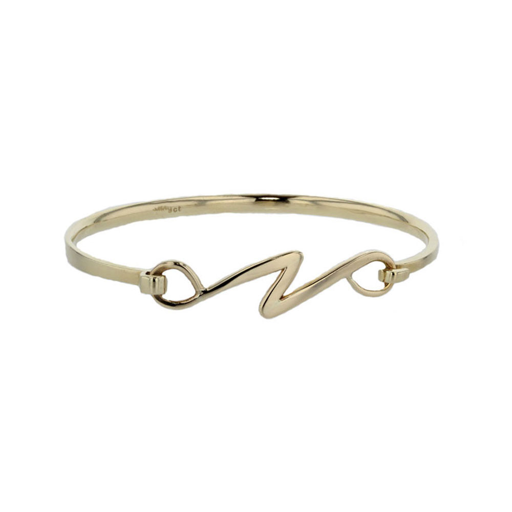 Handmade 9ct Yellow Gold Flip Top Bangle Bracelets Handmade 9ct Yellow Gold Flip Top Bangle