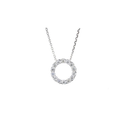18ct White Gold 0.85ct Diamond Pendant