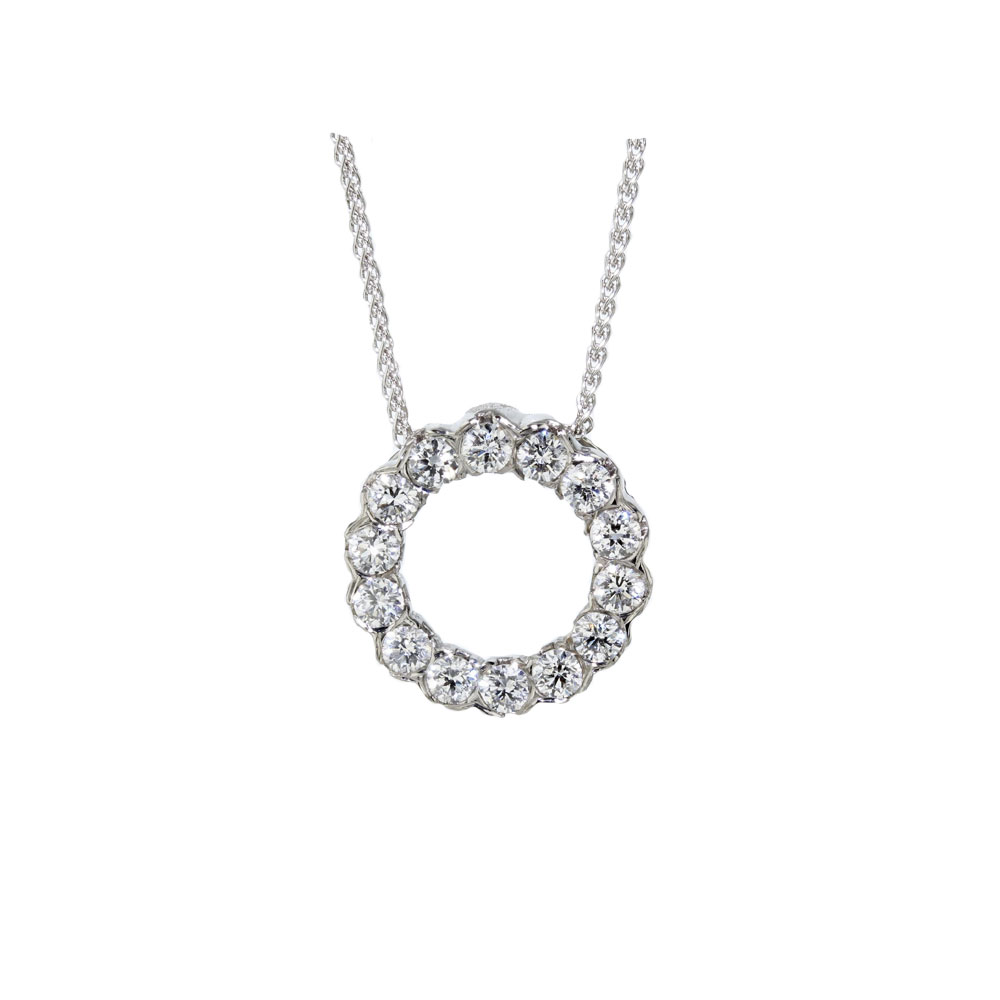 18ct White Gold 0.85ct Diamond Pendant 18ct Gold Pendants 18ct White Gold 0.85ct Diamond Pendant