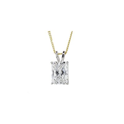 3.03ct LAB Diamond Rectangular Pendant