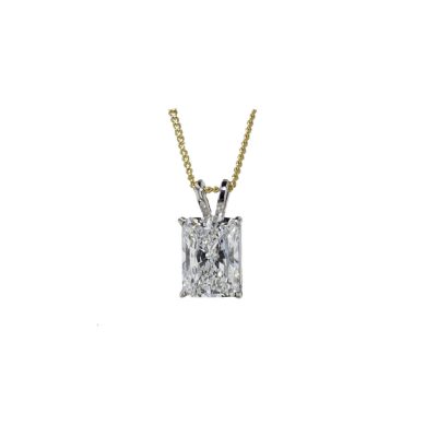 3.03ct LAB Diamond Rectangular Pendant