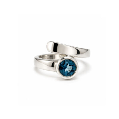 London Blue Topaz Bezel Ring, Sterling Silver