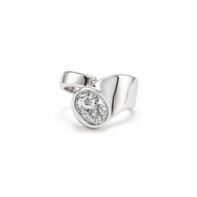 Handmade Sterling Silver Wrap Style CZ Ring