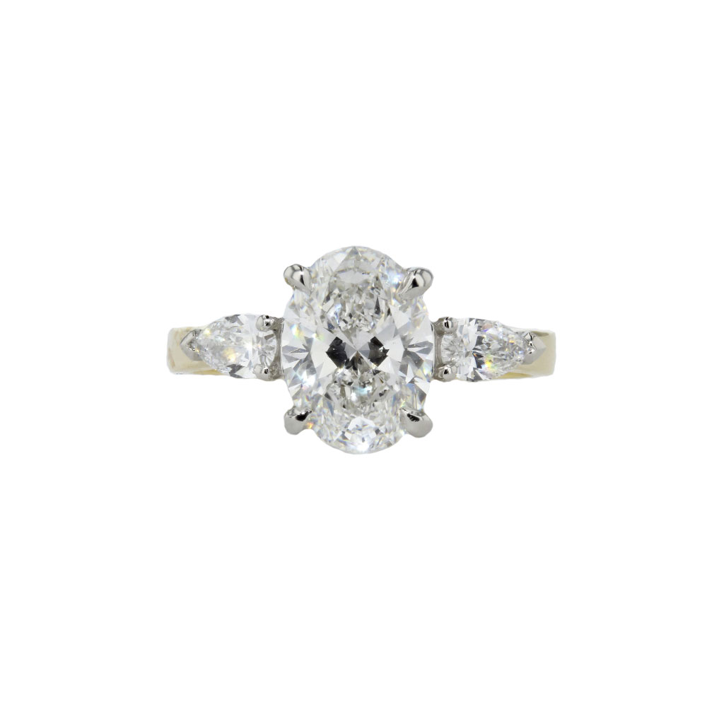 18ct Yellow Gold Lab Grown 2.35ct Lab Grown Diamond Three Stone Ring Engagement and Diamond Rings 18ct Yellow Gold Lab Grown 2.35ct Lab Grown Diamond Three Stone Ring
