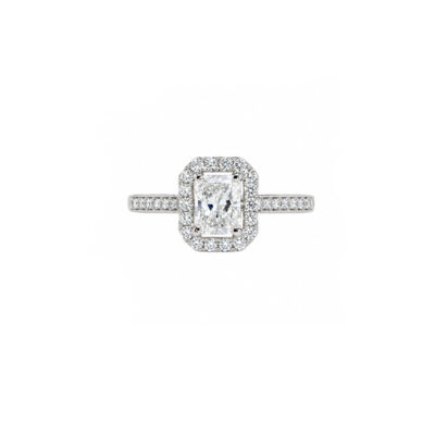 Platinum Diamond Cluster Ring – 1.06ct Modified Brilliant Cut